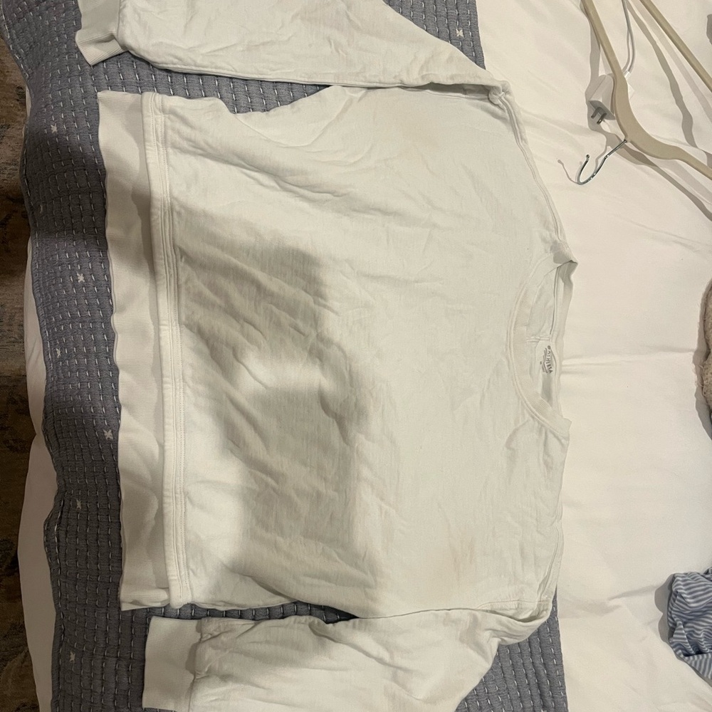 Athleta Light Gray Crewneck Top